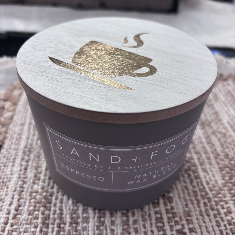 Sand + Fog Espresso Candle - Gray and Gold